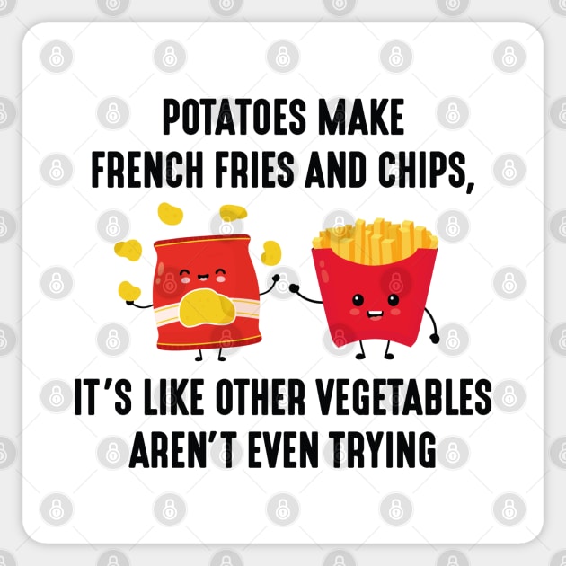 Potatoes Sticker by LuckyFoxDesigns